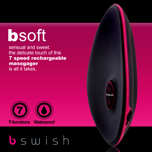 美國時尚精品B Swish 酥麻震動魔力 充電按摩器-紅/黑(隨機出貨)