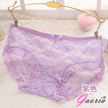 【Gaoria】悸動芳心 低腰蕾絲 性感內褲三角褲 紫