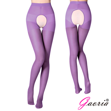 【Gaoria】免脫開檔絲襪連褲襪 絲襪 SM配件可撕破扯破 深紫